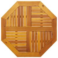 Tafelblad achthoekig 80x80x2,2 cm massief acaciahout
