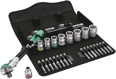 Wera 8100 SB 6 Zyklop Speed-ratelset, 3/8"-aandrijving, metrisch , 29 -delig - 1 stuk(s) - 05004046001