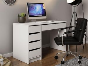 Bureau ADARAS 5 lades mat wit