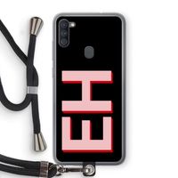 Monogram: Samsung Galaxy A11 Transparant Hoesje met koord