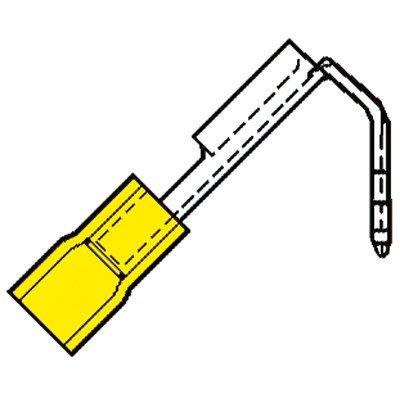 Geïsoleerde Vlakstekerhuls+tab 6,3x0,8mm voor 4,0-6,0 mm2 100 stuks klemko 101005