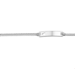 TFT Graveerarmband Zilver Hart Gourmet Plaat 4,2 mm 9-11cm 11 cm