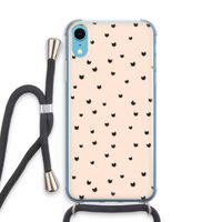 Kleine kattenkopjes: iPhone XR Transparant Hoesje met koord