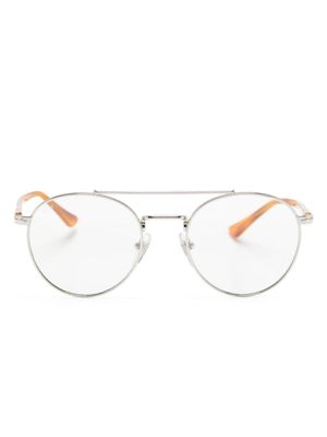Persol lunettes de soleil PO1009S à monture ronde - Argent