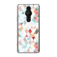 Gekleurde driehoekjes pastel: Sony Xperia Pro-I Transparant Hoesje
