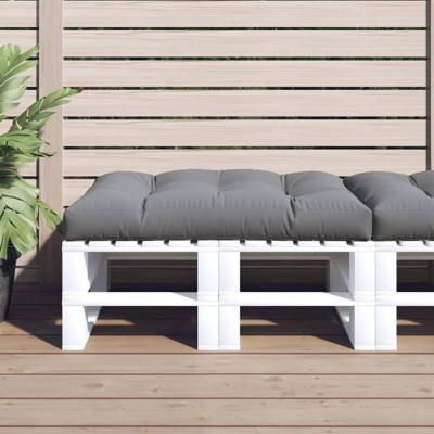 Palletkussen 120x80x12 cm stof grijs