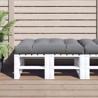 Palletkussen 120x80x12 cm stof grijs