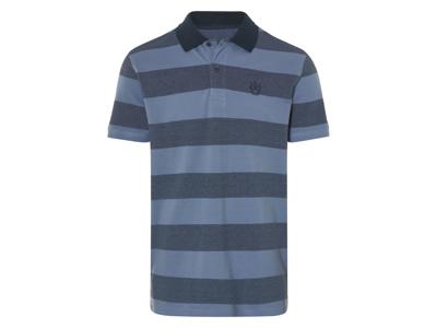 LIVERGY Heren poloshirt (strepen/blauw, L)