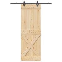Schuifdeur met beslag 80x210 cm massief grenenhout
