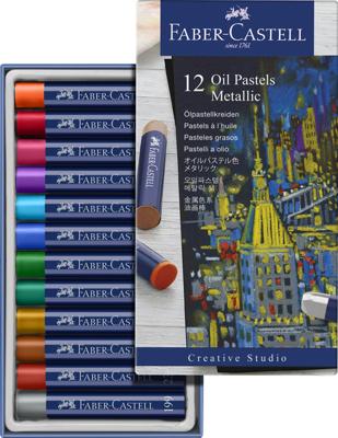Faber Castell Oliepastelkrijt Metallic - 12 stuks