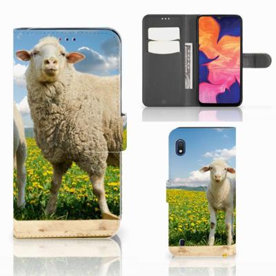 Samsung Galaxy A10 | Telefoonhoesje | Met pasjeshouder | Schaap en Lammetje