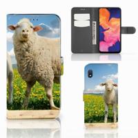 Samsung Galaxy A10 | Telefoonhoesje | Met pasjeshouder | Schaap en Lammetje