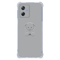 Motorola Moto G54 Stevig Bumper Hoesje Grijs Baby Olifant - thumbnail