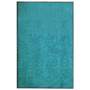 VidaXL Deurmat wasbaar 120x180 cm cyaan