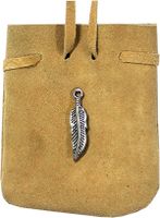 Suède Tasje Natural - Feather - thumbnail