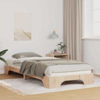 Bedframe met opslag Bruin 90 x 220 cm Massief grenenhout