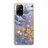 Flowers with blue leaves: Oppo A95 5G Transparant Hoesje