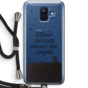 Confetti: Samsung Galaxy A6 (2018) Transparant Hoesje met koord