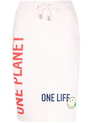 DSQUARED2 jupe Smiley à slogan imprimé - Rose