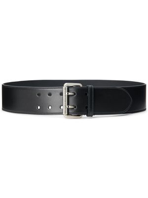 Ralph Lauren Collection ceinture large 55 mm en cuir - Noir