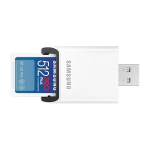 Samsung Pro Plus SD Card 512GB + Kaartlezer SD-Kaart Wit
