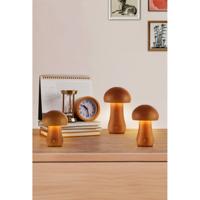 Searchlight Set van 3 tafellampenAsher paddenstoel hout - 34125NA
