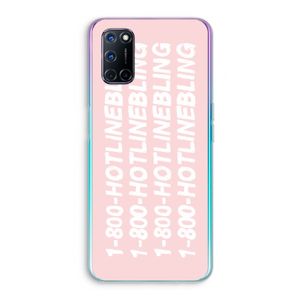 Hotline bling pink: Oppo A52 Transparant Hoesje