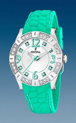Horlogeband Festina F16541-4 Silicoon Groen 20mm