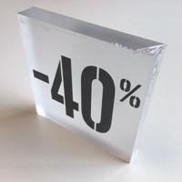 Acryl kortingsblok -40% mat transparant