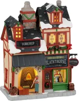 Lemax blackthorne glassworks verlicht kersthuisje Caddington Village 2022