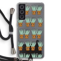 Sansevieria: Samsung Galaxy S21 FE Transparant Hoesje met koord