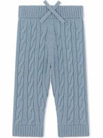 Dolce & Gabbana Kids pantalon en maille torsadée - Bleu