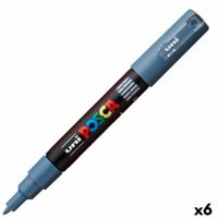 Markeerstiften POSCA PC-1M Donker grijs (6 Stuks)