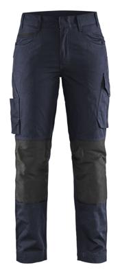 Blåkläder Dames service werkbroek met stretch 71951330 | Donker marineblauw/Zwart | Maat 46 - 7330509646977
