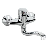Keukenkraan Tres ECO | Wandmontage | 360° Draaibaar | Mengkraan | 1-hendel | Rond | Chroom