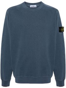 Stone Island sweat en coton à patch Compass - Bleu