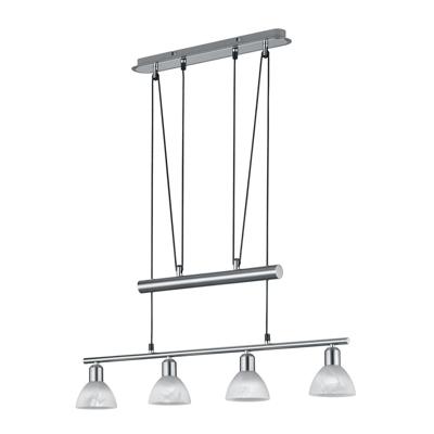 Trio Design hanglampLevisto 4-lichts nikkel - 371010407