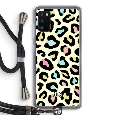 Leopard pattern: Samsung Galaxy A41 Transparant Hoesje met koord