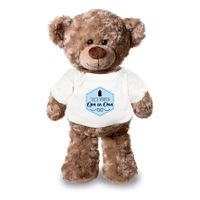 Jullie worden opa en oma aankondiging jongen pluche teddybeer knuffel 24 cm - thumbnail