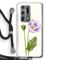 Purple poppy: Huawei P40 Pro Plus Transparant Hoesje met koord