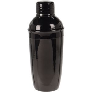 Cocktailshaker zwart 500 ml RVS   -