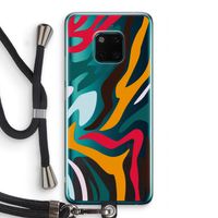 Colored Zebra: Huawei Mate 20 Pro Transparant Hoesje met koord