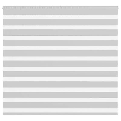 VidaXL Zebra rolgordijn 155x100 cm stofbreedte 150,9 cm lichtgrijs