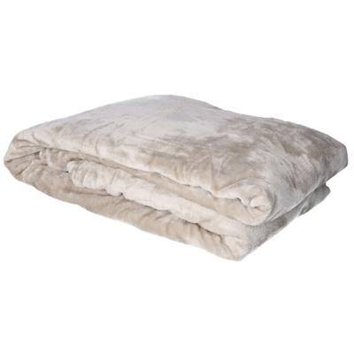 Fleece deken/fleeceplaid - grijs - 180 x 230 cm - polyester - bankdeken