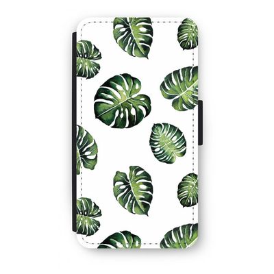 Tropische bladeren: iPhone X Flip Hoesje