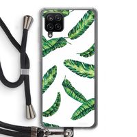 Lange bladeren: Samsung Galaxy A12 Transparant Hoesje met koord