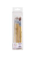 Penseel qrea synthetisch haar set à 5 breedtes