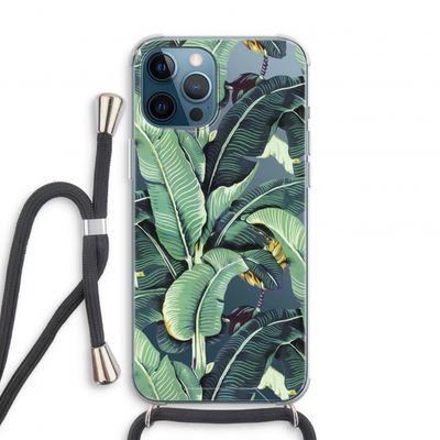 Bananenbladeren: iPhone 12 Pro Transparant Hoesje met koord