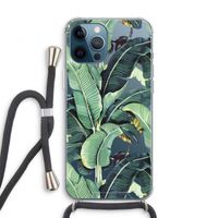 Bananenbladeren: iPhone 12 Pro Transparant Hoesje met koord