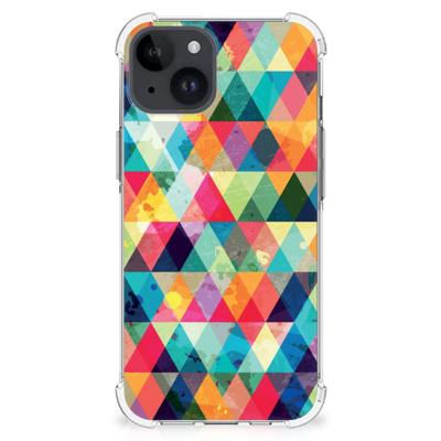 iPhone 15 Doorzichtige Silicone Hoesje Geruit iPhone 15 Doorzichtige Silicone Hoesje Geruit